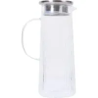 Ribbed Glass Jug 1.3L - Clear