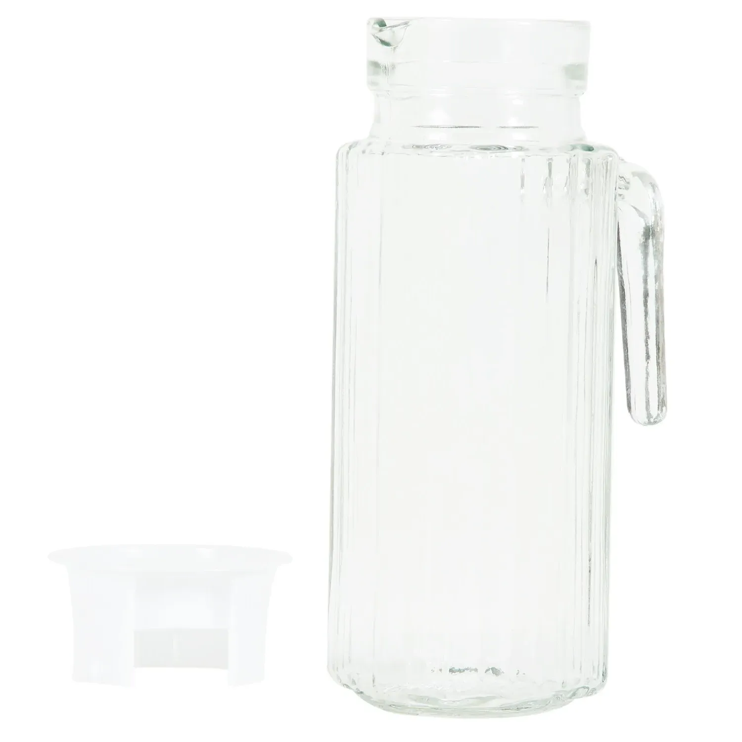Ribbed Glass Jug - Clear
