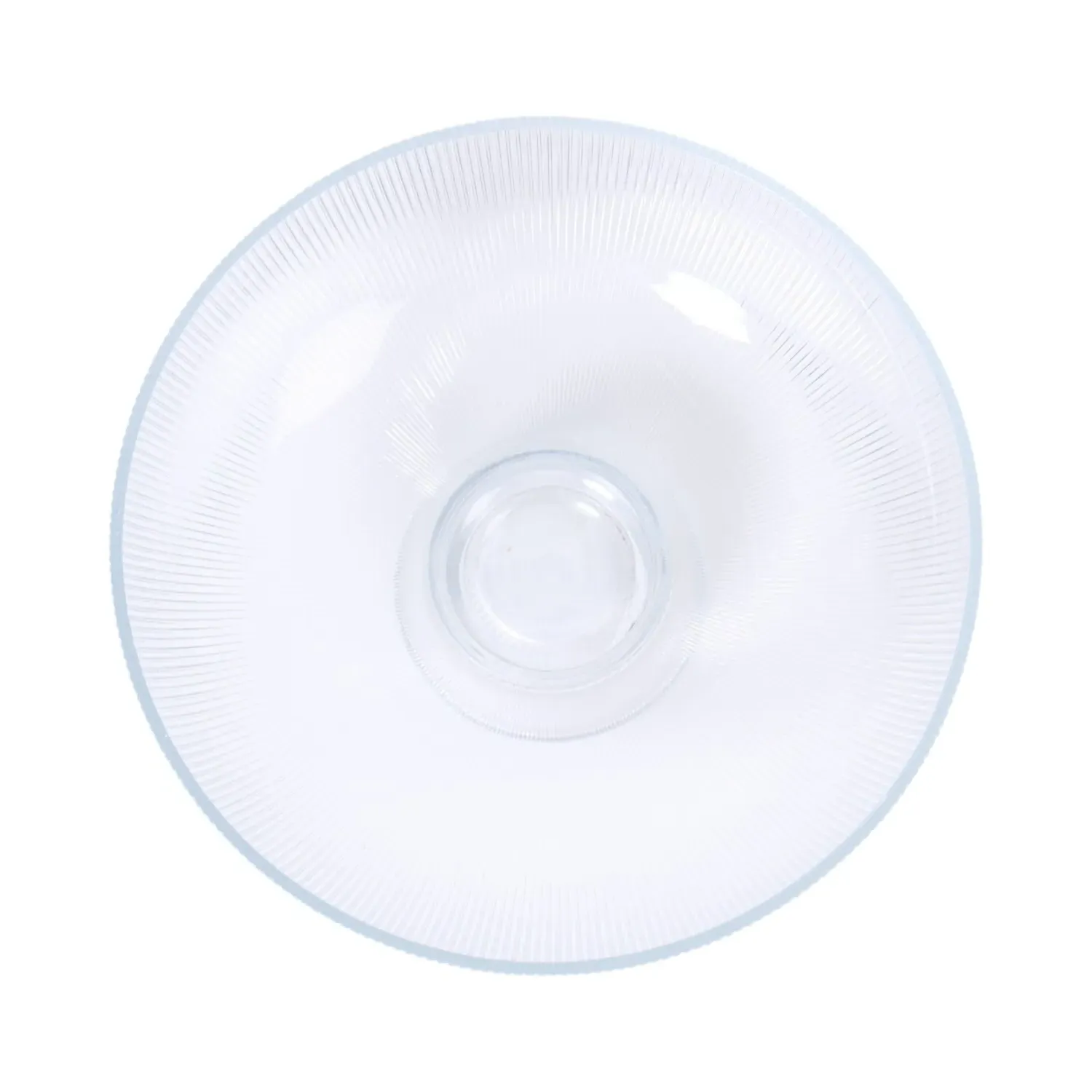 Ribbed Glass Serving Bowl - Clear
