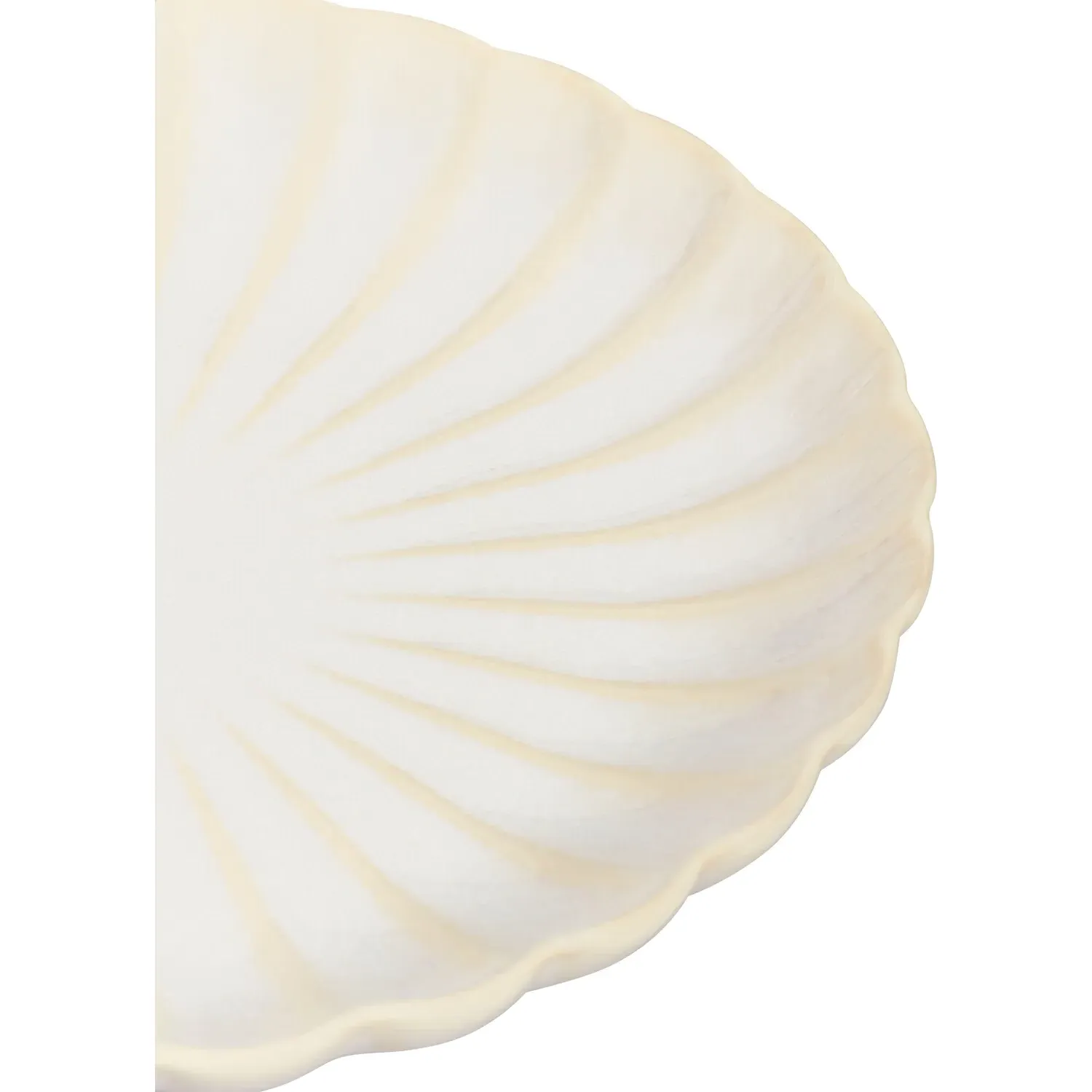 Ribbed Side Plate - White