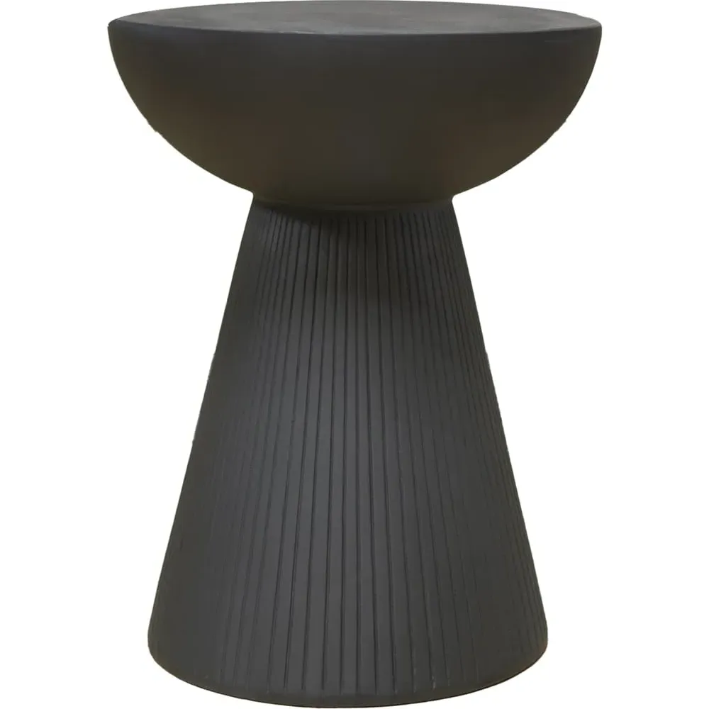 Ribbed Side Table - Black