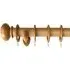Richmond 155cm Curtain Pole - Waxed Oak