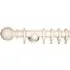 Richmond 240cm Curtain Pole with Ball Finials - White