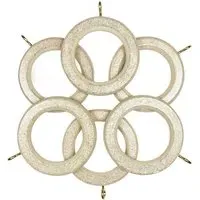 Richmond 6-Pack Curtain Rings - Vintage White