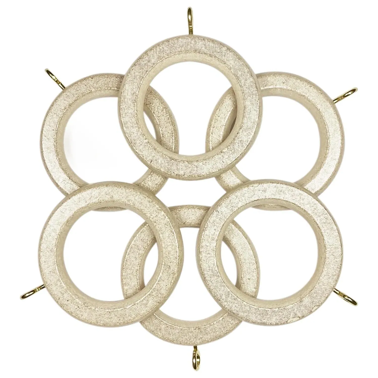Richmond 6-Pack Curtain Rings - Vintage White