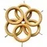 Richmond 6-Pack Curtain Rings - Waxed Oak