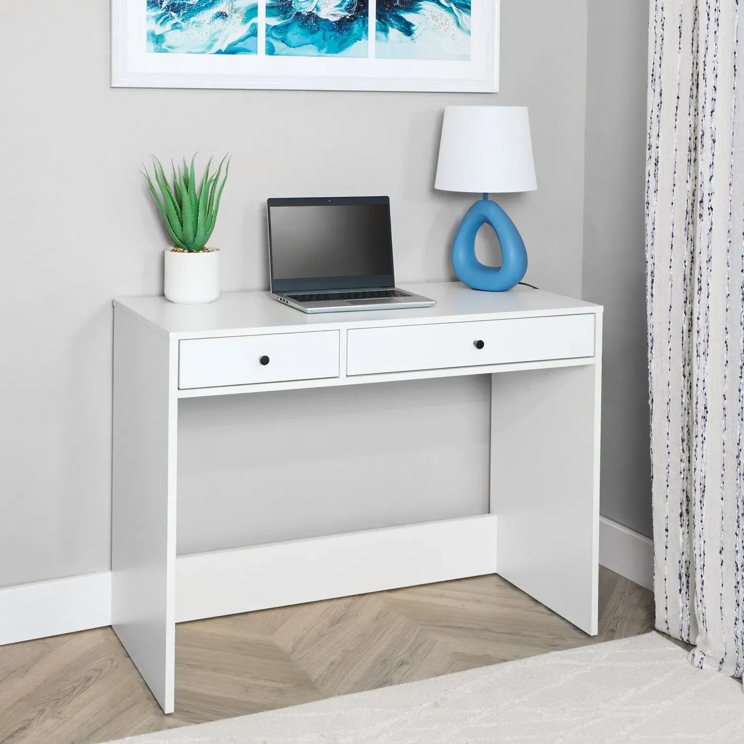 Richmond Desk with Drawers - White image