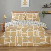 Riley Geo Single Bedding Set - Mustard