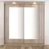 Riviera 2 Door Large Mirror Wardrobe with Lights - Light Oak