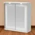 Riviera 2 Door Large Mirror Wardrobe with Lights - White