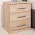 Riviera 3 Drawer Bedside Table - Light Oak