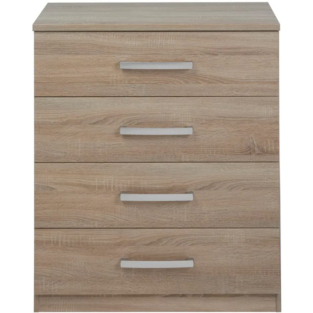 Riviera 4 Drawer Storage Chest - Light Oak