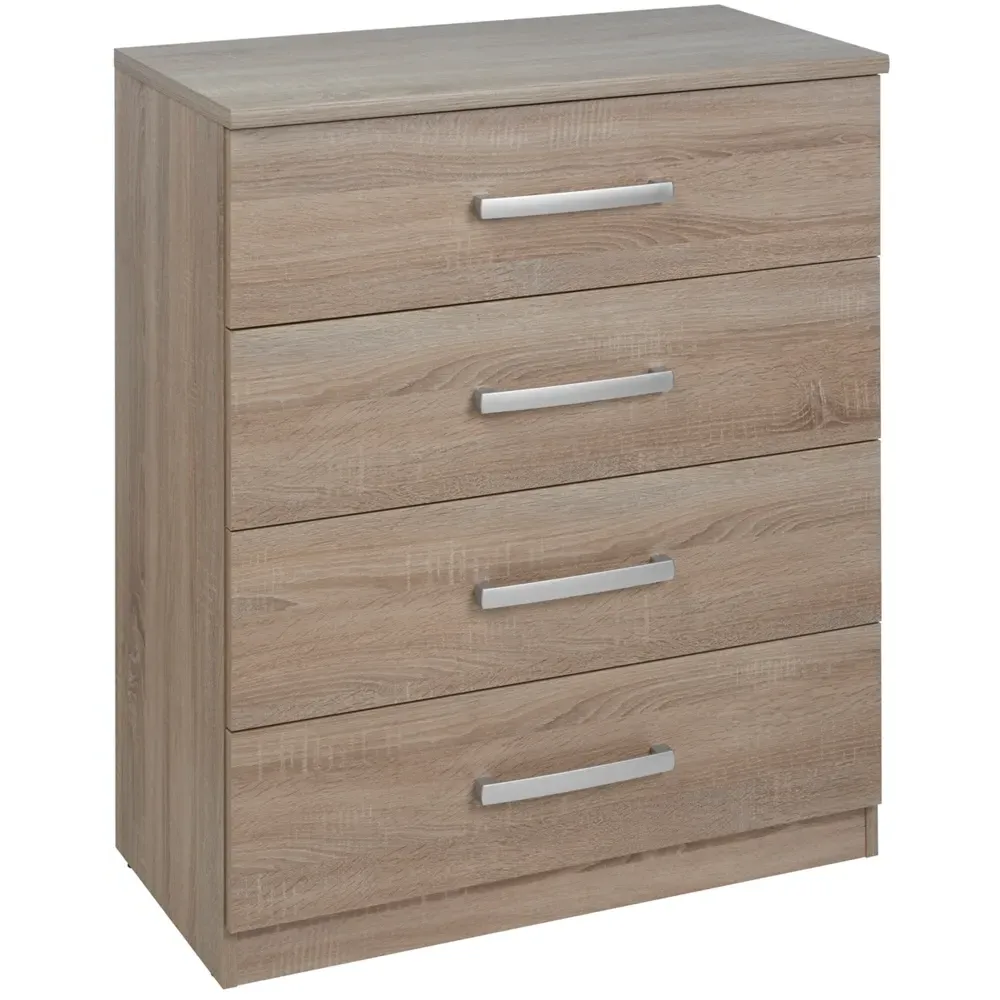Riviera 4 Drawer Storage Chest - Light Oak