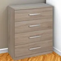 Riviera 4 Drawer Storage Chest - Light Oak