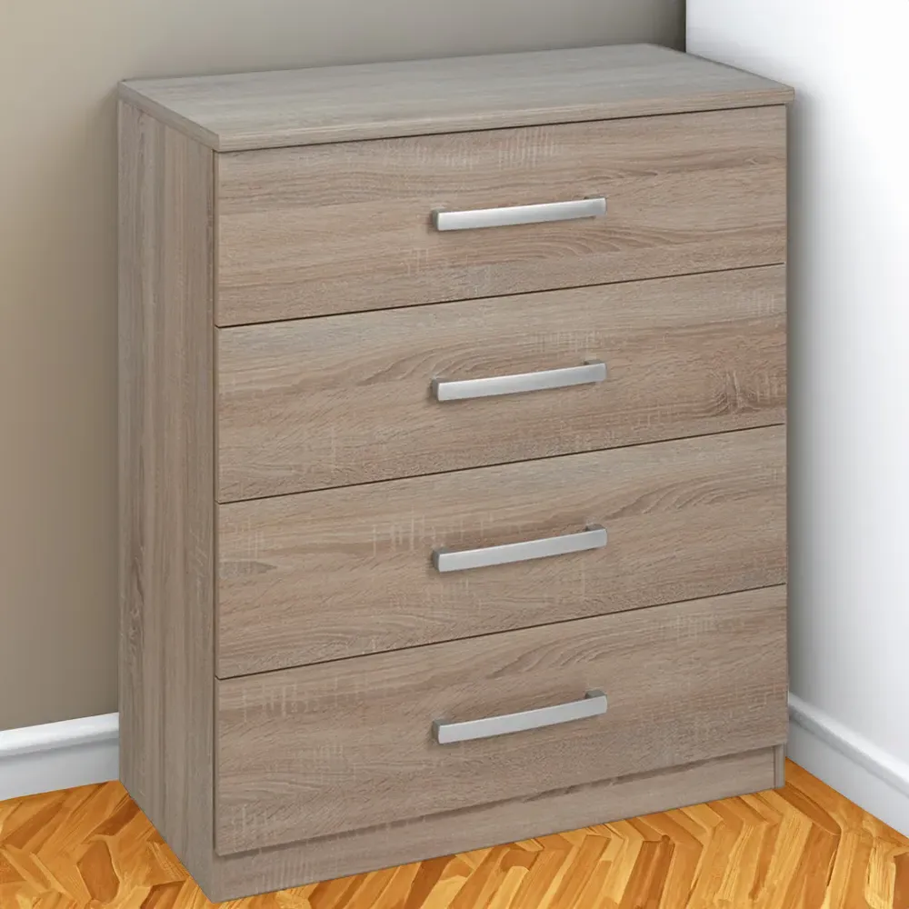 Riviera 4 Drawer Storage Chest - Light Oak image
