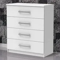 Riviera 4 Drawer Storage Chest - White