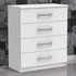 Riviera 4 Drawer Storage Chest - White
