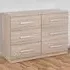 Riviera Wide 6 Drawer Storage Chest - Light Oak