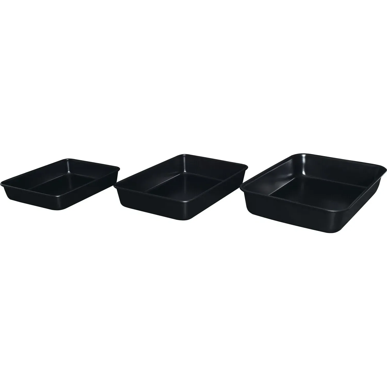 Roasting Tray 3 Pack - Black, Carbon Steel
