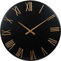 Roman Numeral Round Wall Clock 78cm - Black