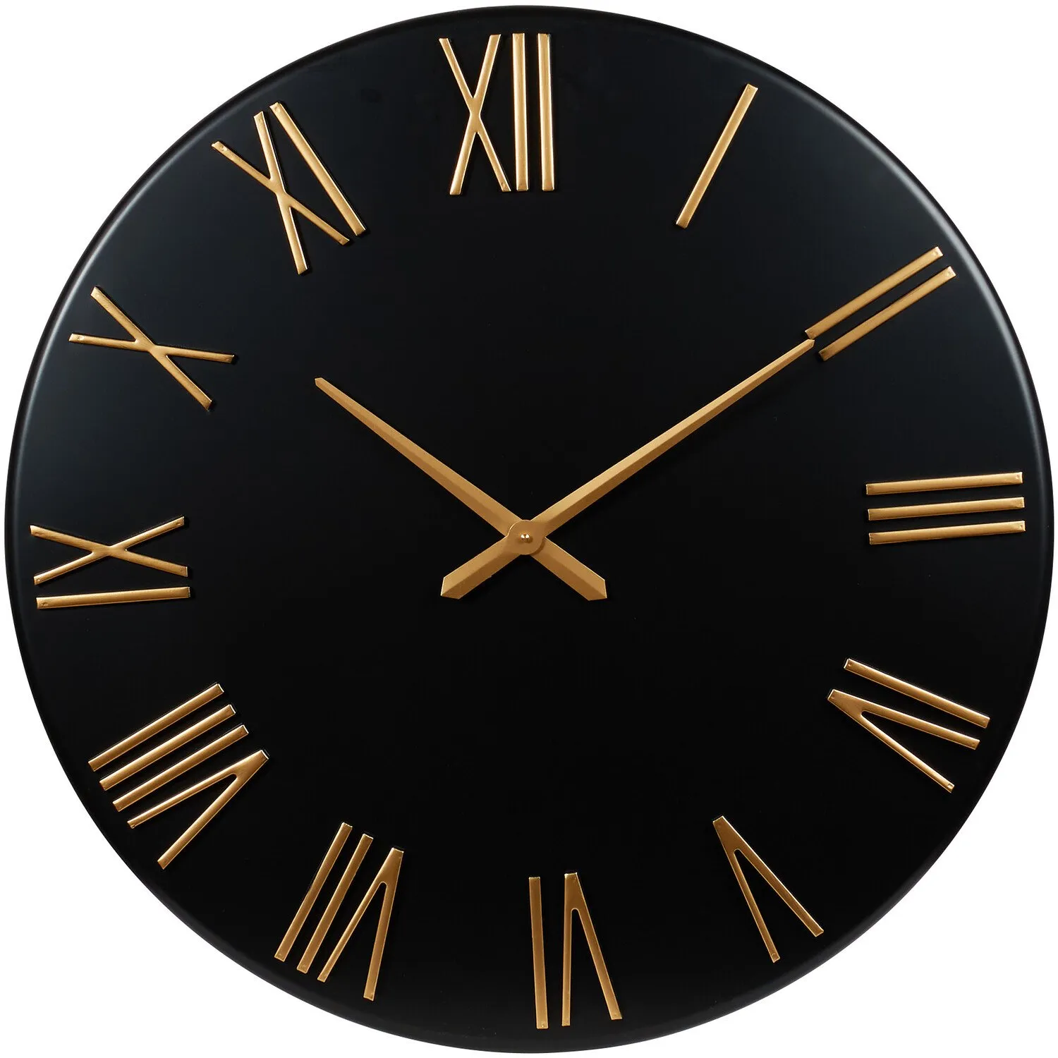 Roman Numeral Round Wall Clock 78cm - Black