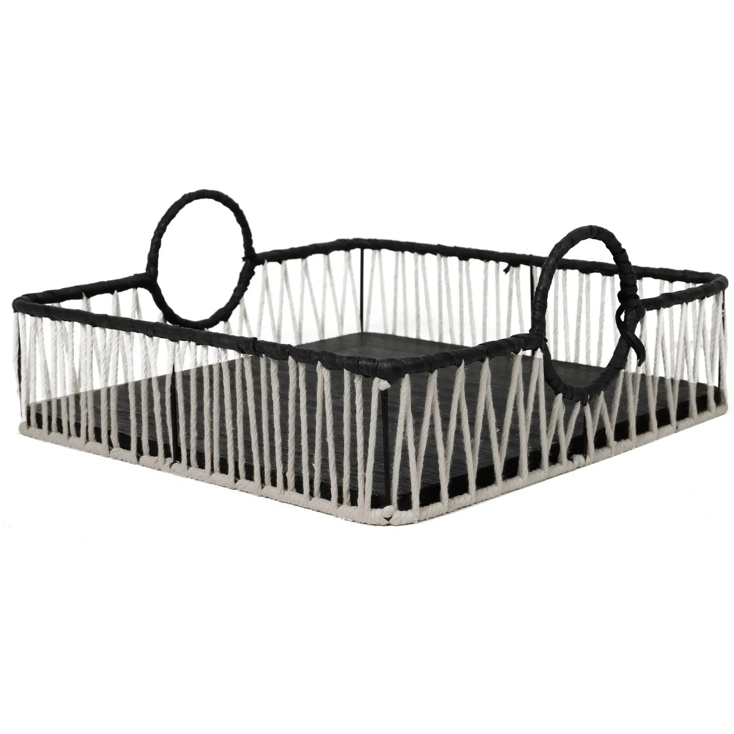 Rope Edge Tray - Black