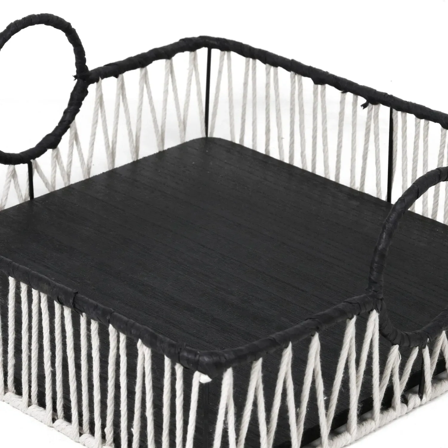 Rope Edge Tray - Black