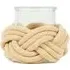 Rope Knot Tealight Holder - Neutral, White