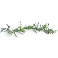 Rose Eucalyptus Garland - White
