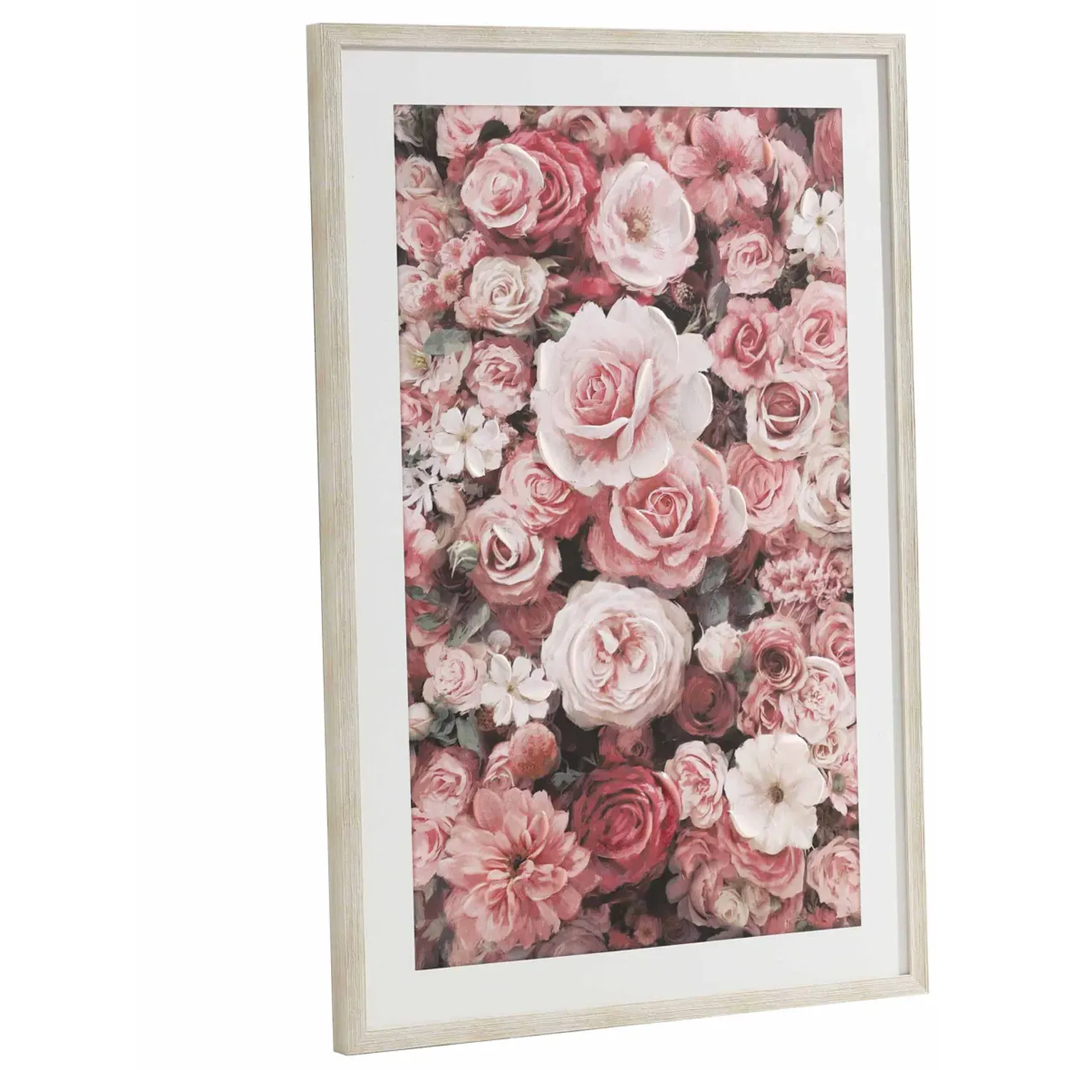 Roses Framed Gloss Art - Pink