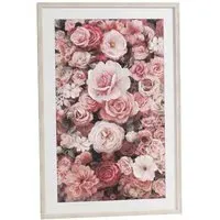 Roses Framed Gloss Art - Pink
