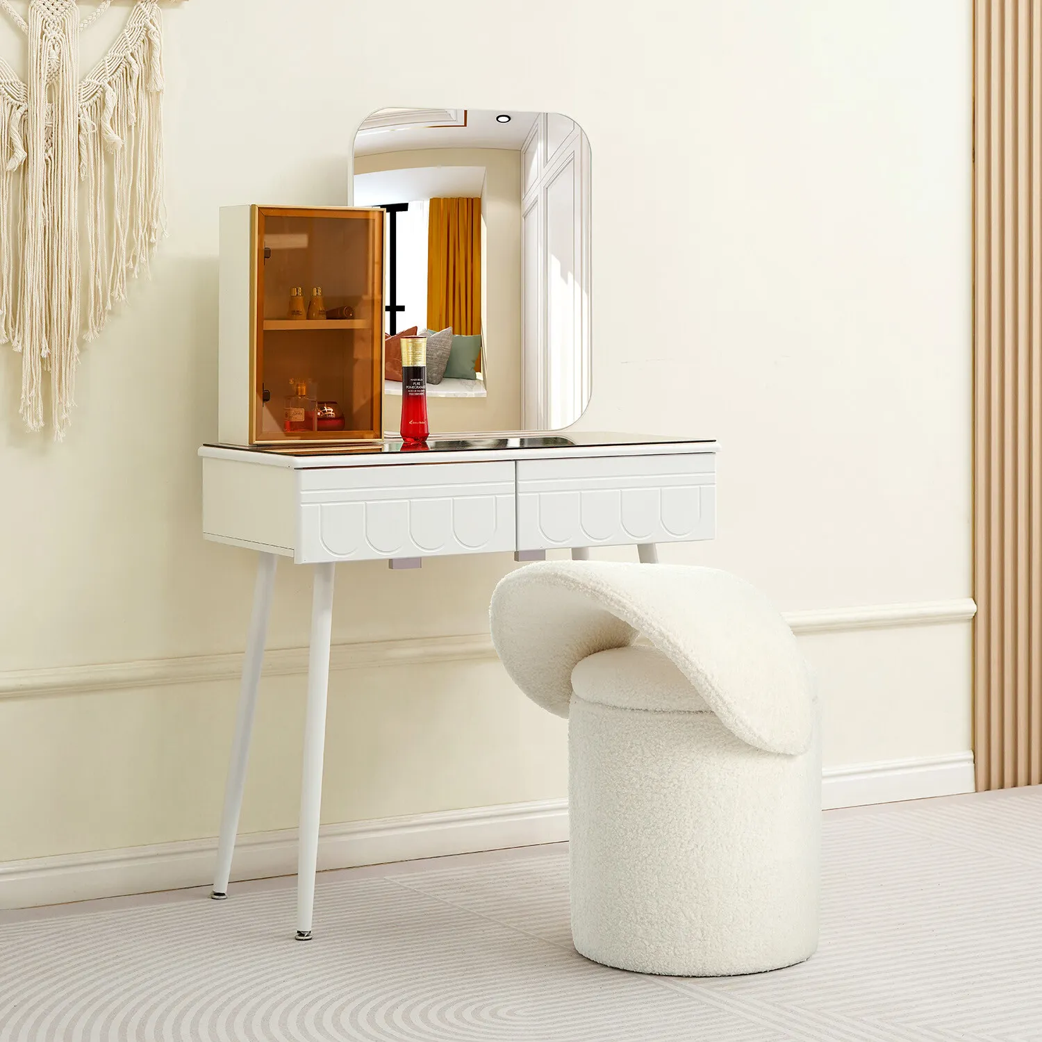 Rosie 3-in-1 Storage Stool - White