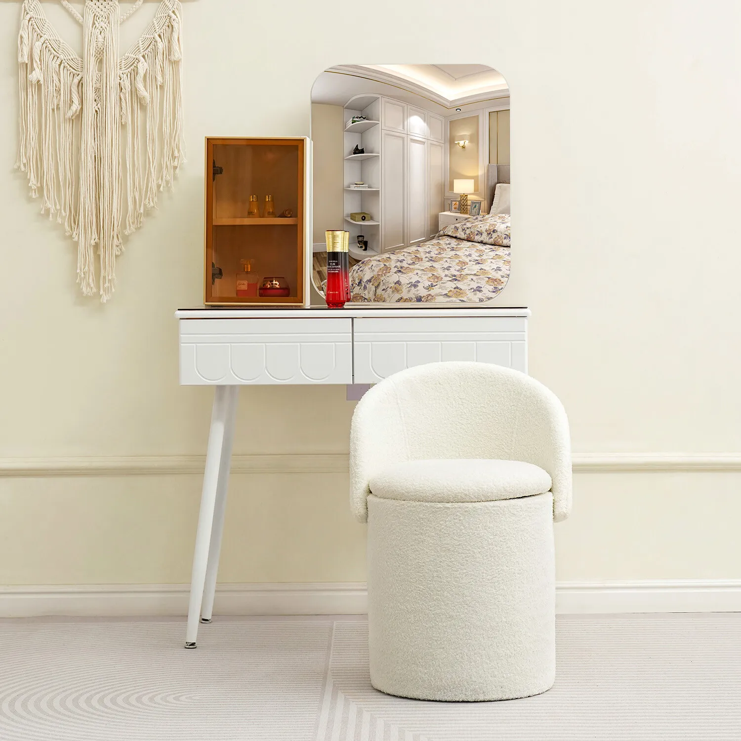Rosie 3-in-1 Storage Stool - White