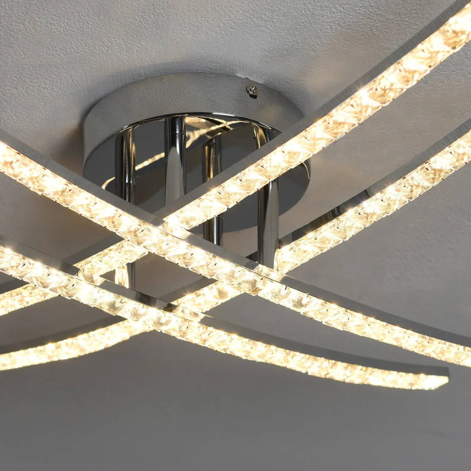 Rosie LED Flush Ceiling Light - Chrome