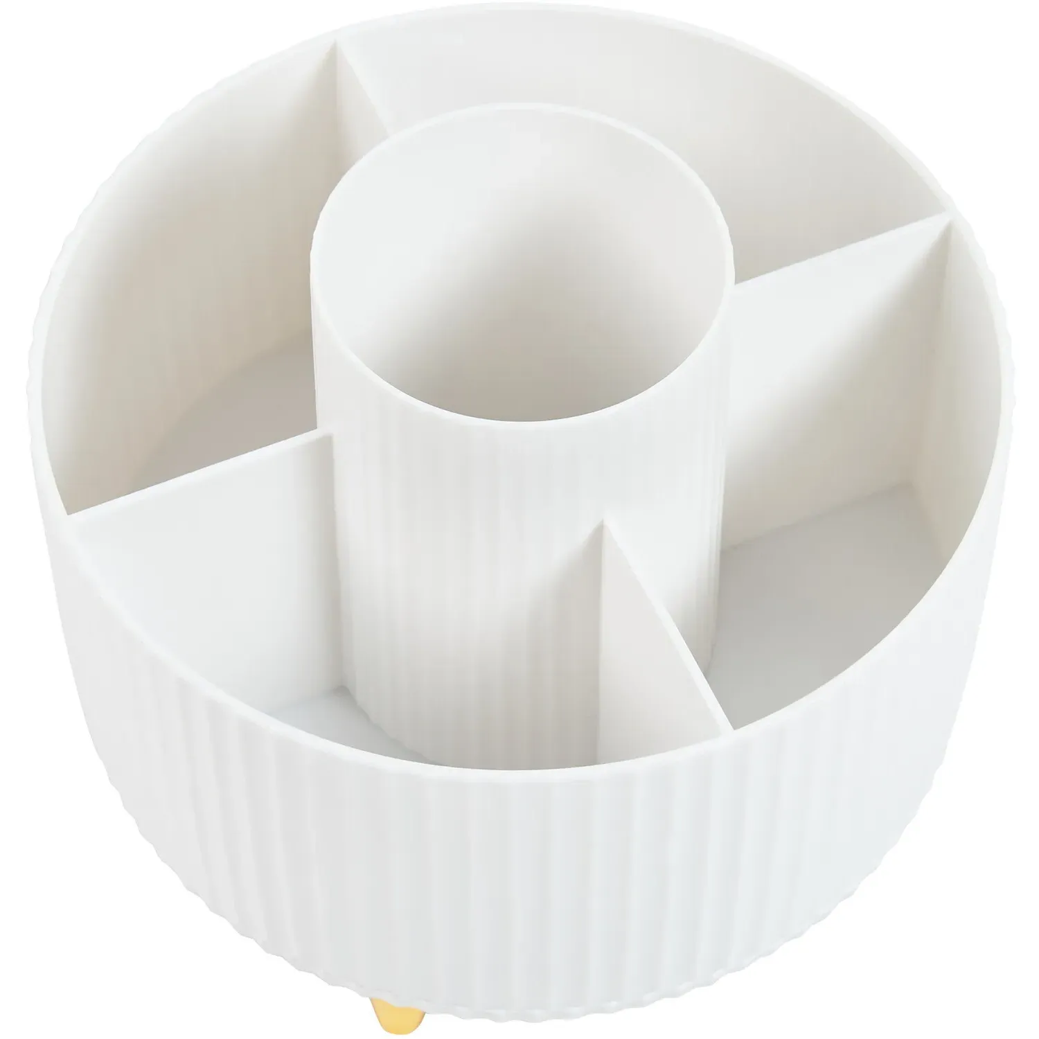 Rotating Desk Storage Organizer - White, Gold