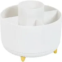 Rotating Desk Storage Organizer - White, Gold