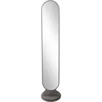 Rotating Oval Standing Mirror - Grey