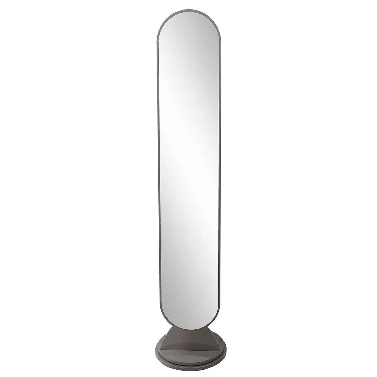 Rotating Oval Standing Mirror - Grey image