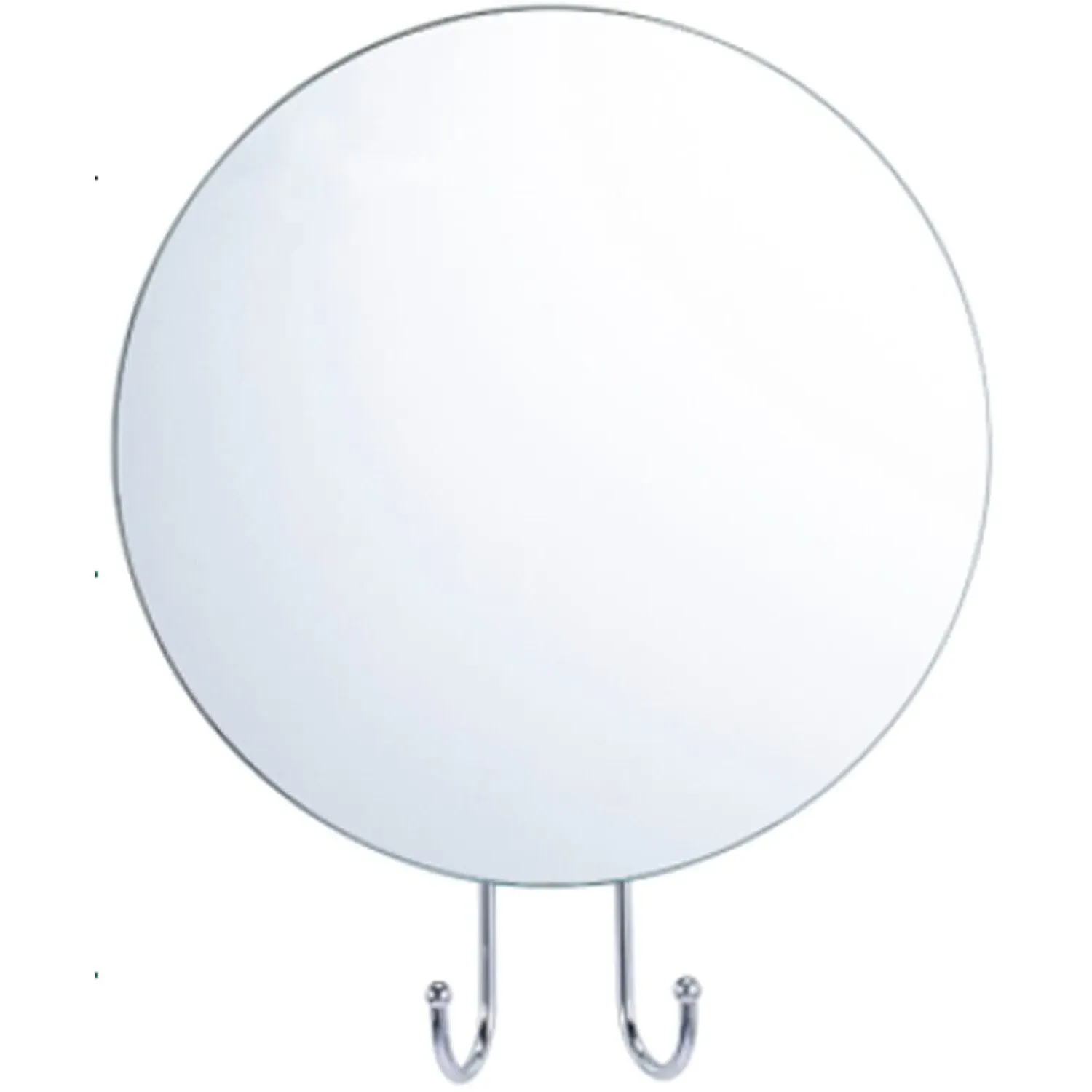 Round Bathroom Mirror with Hooks - Chrome image