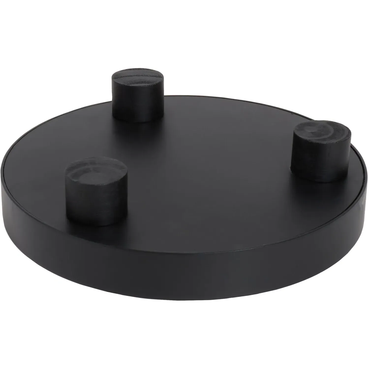 Round Footed Tray - Black