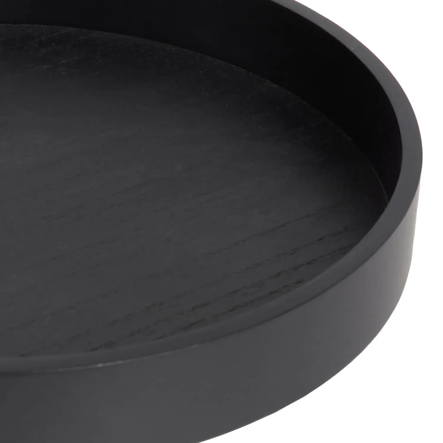 Round Footed Tray - Black