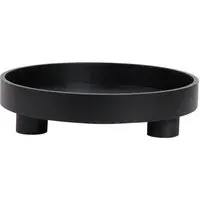 Round Footed Tray - Black