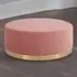 Round Footstool - Blush, Velvet