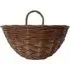 Round Hanging Wall Basket - Brown, Faux Wicker