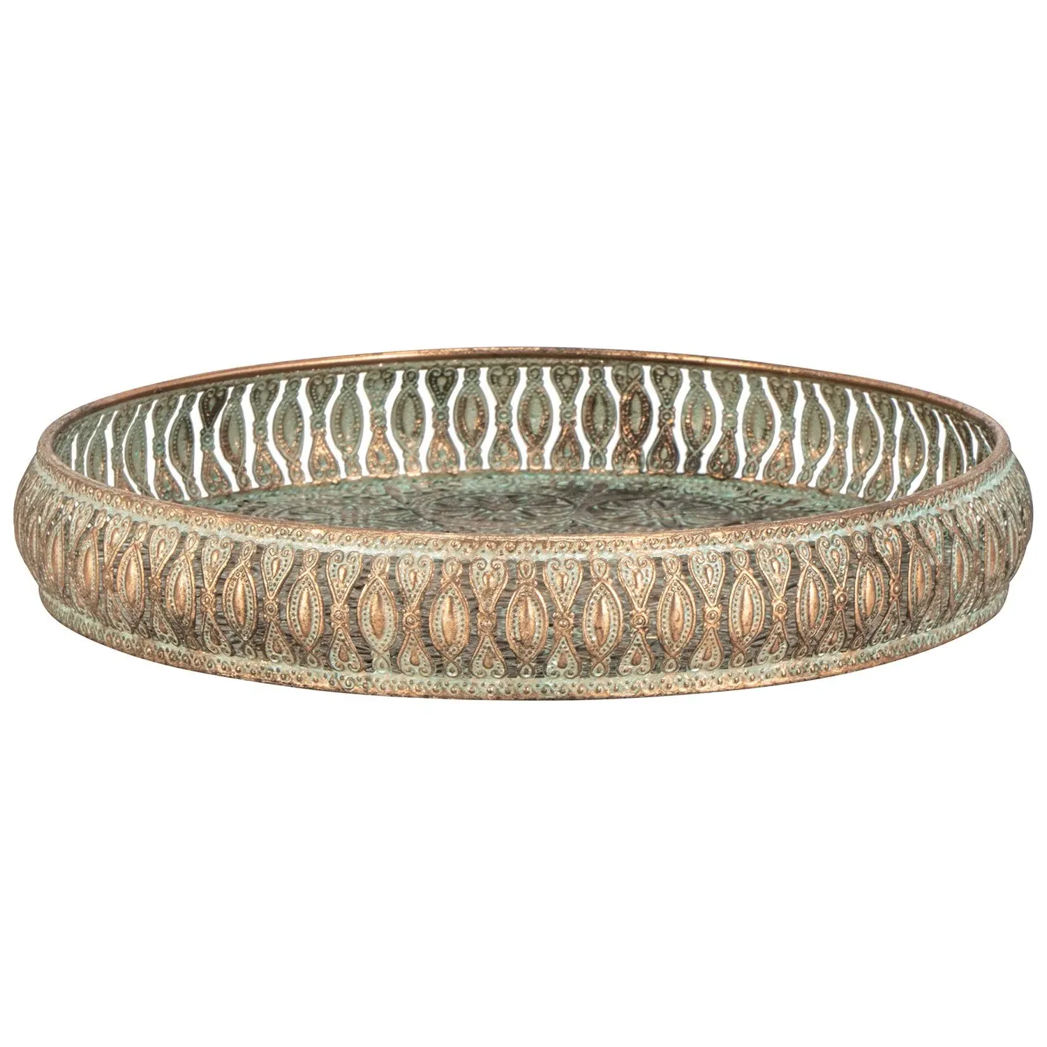 Round Metal Tray - Bronze image