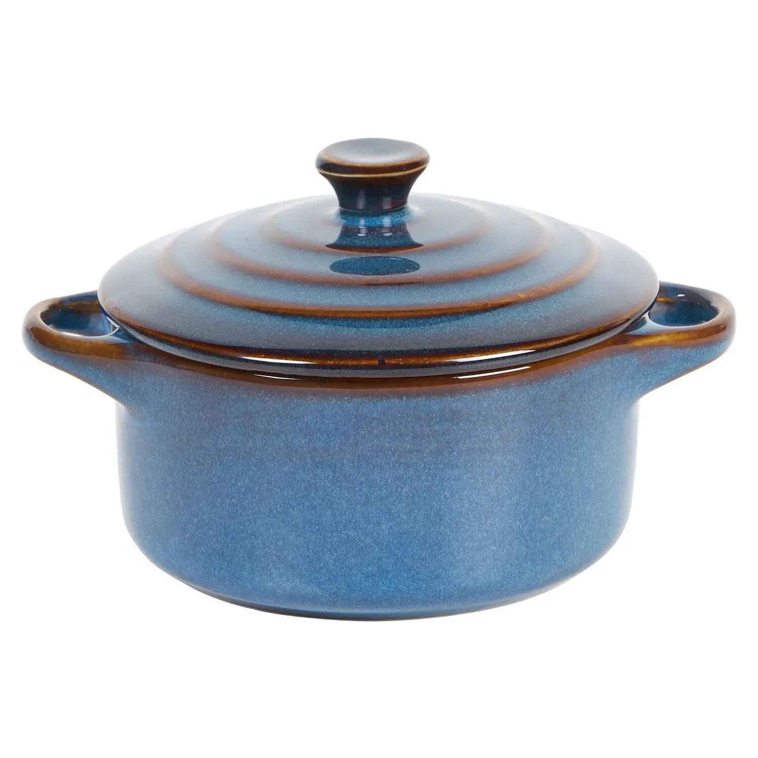 Round Mini Casserole Dish - Blue image