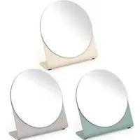 Round Mirror with Metal Base