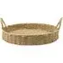 Round Paper Rope Tray with Handles - Brown