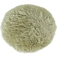 Round Plush Bear Cushion - Sage