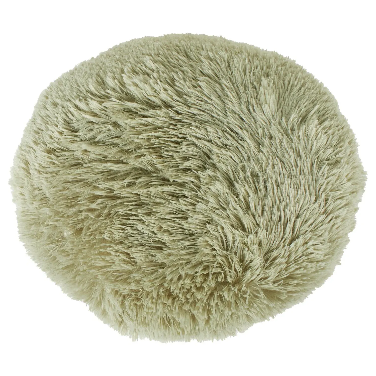 Round Plush Bear Cushion - Sage image
